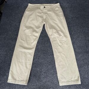 Outerknown SEA Legs Mens Chino Pants 34x30 Khaki Tan Slim‎ Fit Everyday Casual